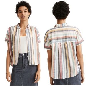 Madewell Hilltop Top Rainbow Stripe Sz S Like New